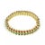 Contemporary Diamond & Gems Bracelet 18k Yellow Gold 12mm Wide Flex Link For Sale - Image 3 of 5