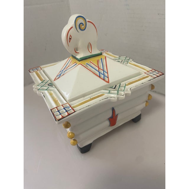 Maitland - Smith Early 20th Century Art Deco Sculpture Porcelain Jewelry Box German For Sale - Image 4 of 12