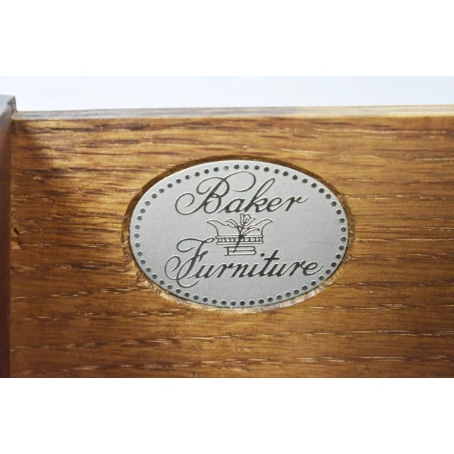 Baker French Louis Xv Style Carved Walnut 2-drawer Commode Chest For Sale - Image 10 of 11