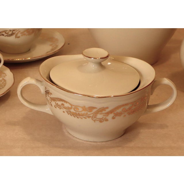 Coffee Service with Gilt Decorations by Richard Ginori, 1960s, Set of 9 For Sale - Image 6 of 8