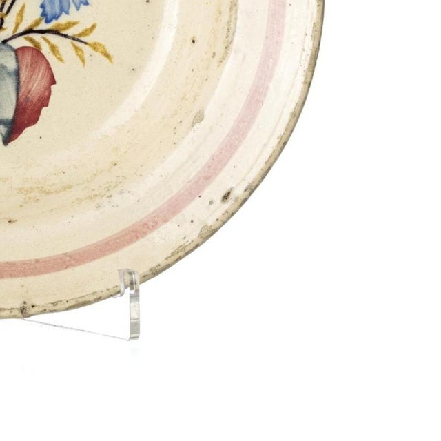 Talking Plate in Earthenware from Coimbra or Alcobaça For Sale - Image 5 of 6