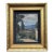 1950s French Mountain Village View Original Painting in Vintage Gold Frame For Sale