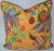 2020s Single Quadrille Jacaranda Floral Print Fabric 22" X 22" Fully Serged With Hidden Zipper, and Down Insert For Sale - Image 5 of 5