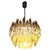 Fantastic vintage Murano chandelier made by 107 Murano crystal clear amber prism triedri in a nickel metal frame. Period:...