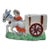Mid 20th Century Japan Ashtray Figurine Girl With Donkey and Cart For Sale