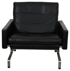 Pk-31/1 Lounge Chair in Black Leather by Poul Kjærholm, 1999
