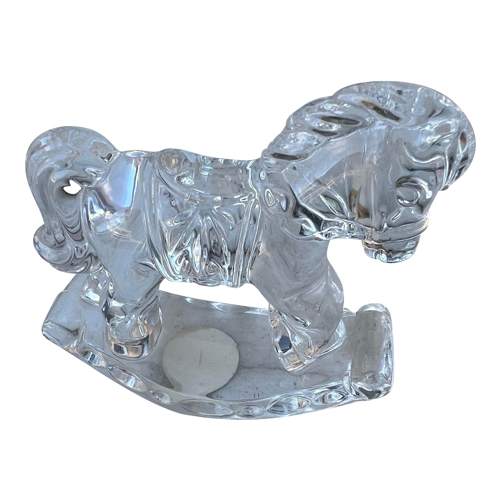 Vintage German Princess House Crystal Rocking Horse Figurine | Chairish