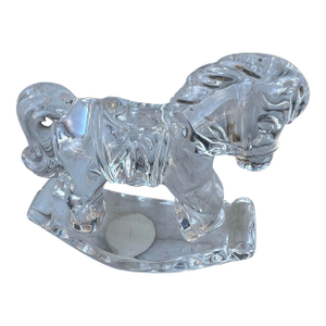 Vintage German Princess House Crystal Rocking Horse Figurine