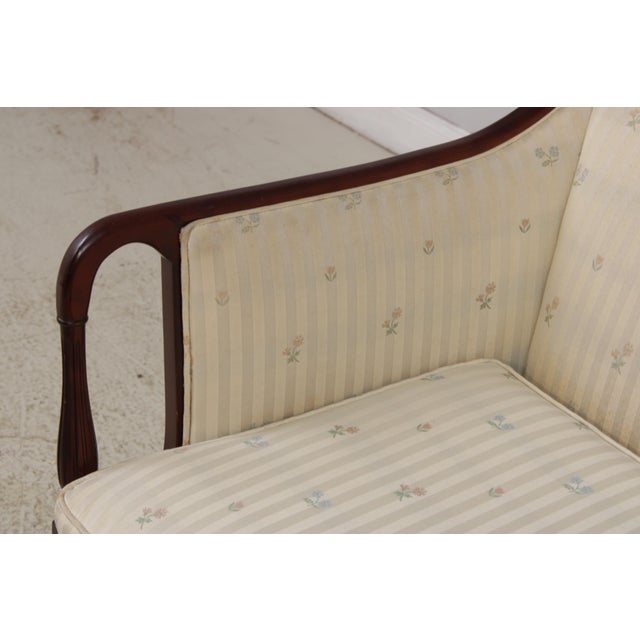 Laine Sheraton Style Mahogany Settee Loveseat For Sale - Image 10 of 18