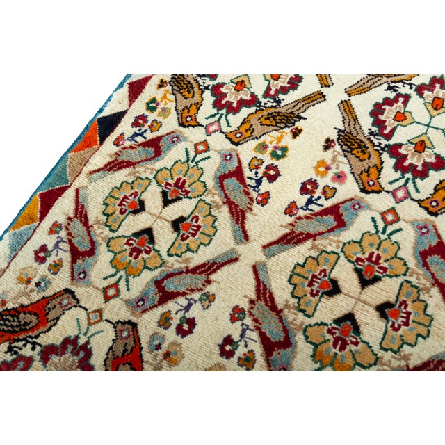 Hand-Knotted Gabbeh Nomadic Rug For Sale - Image 5 of 11