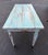 Wood Vintage Coastal Turquoise Rustic Farm Table For Sale - Image 7 of 9