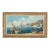 French Framed Oil Painting Featuring a Mediterranean Harbour Scene For Sale