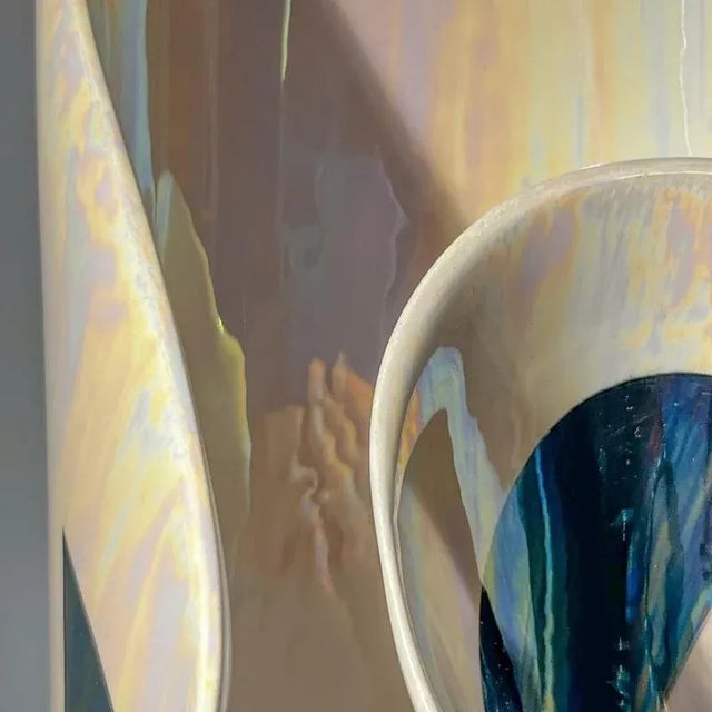 1960s Sculptural Iridescent Ceramic Vase, 1960s-1970s For Sale - Image 5 of 15