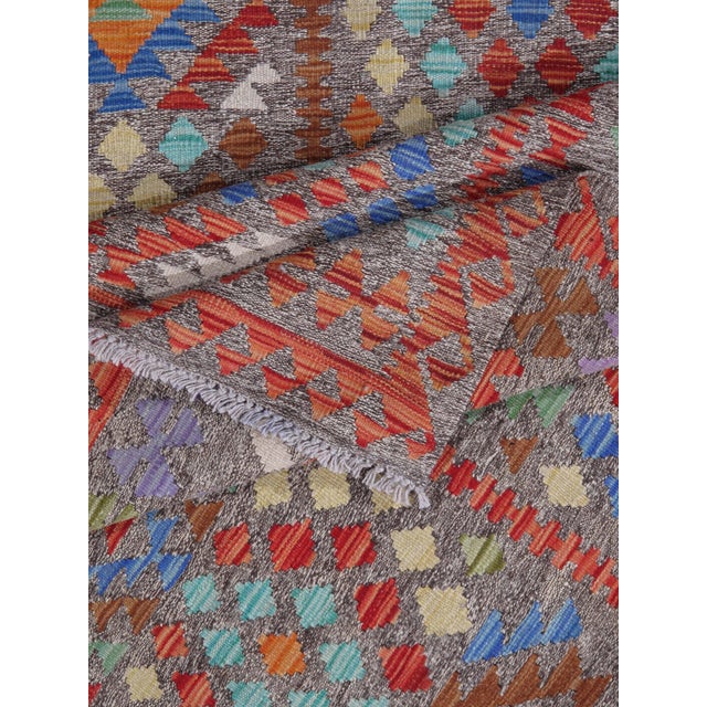 Handwoven Tribal Kilim Rug 8'1" X 11'3" For Sale - Image 4 of 5