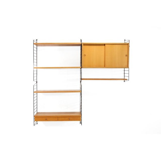 1960s Vintage Wall System in Ash Wood by Kajsa & Nils Nisse Strinning for String, 1960s For Sale - Image 5 of 5