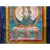 Tibetan Print Fabric Trim Guardian Buddha Deity Art Wall Scroll Thangka For Sale In San Francisco - Image 6 of 7