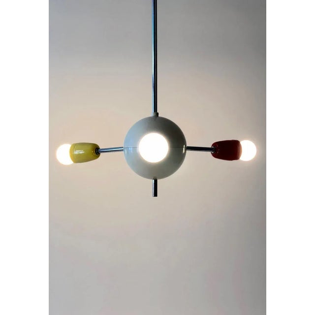 Czech Republic Sputnik with Colored Sockets, 1960s For Sale - Image 9 of 12