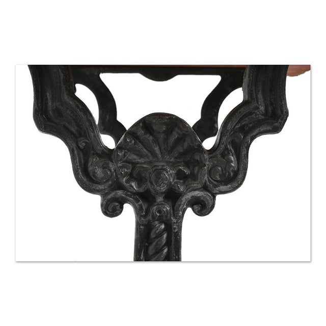 Cast Iron and Patinated Wood Bistro Table For Sale - Image 6 of 9