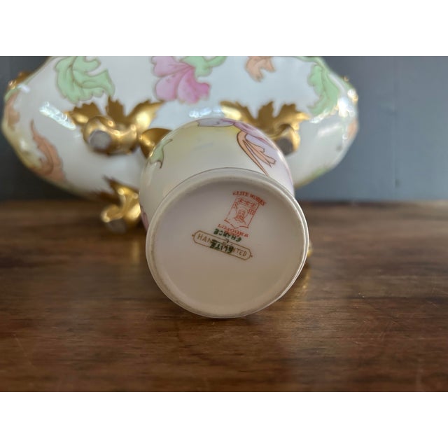 Early 1900s Limoges Centerpiece Set With Creamer and Sugar Bowl- 3 Pieces For Sale - Image 10 of 10