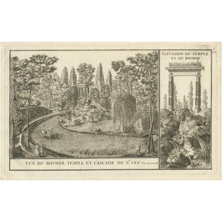 Le Rouge, Illustration of the Waterfall of Saint-Leu in France, 1776, Print For Sale