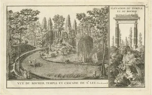 Le Rouge, Illustration of the Waterfall of Saint-Leu in France, 1776, Print
