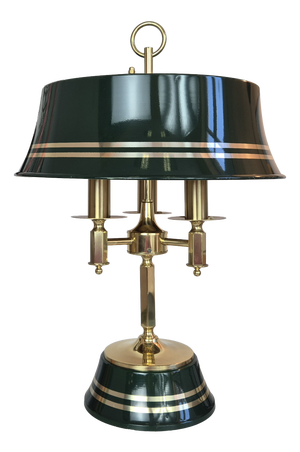 Green Brass Bankers Typ 72 Table Lamp from Nya Öia, Sweden, 1960s