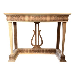 Italian Natural Console Table in Walnut from Simoeng For Sale