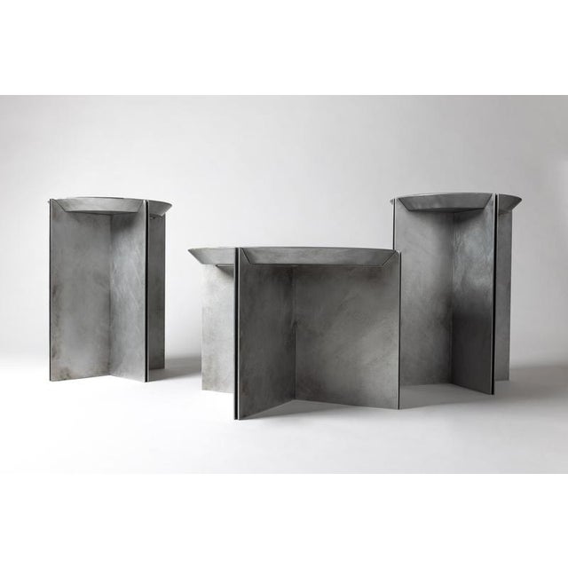H2 Hand Decorated Metal and Aluminium Side Table by Studio Nyx For Sale - Image 14 of 18