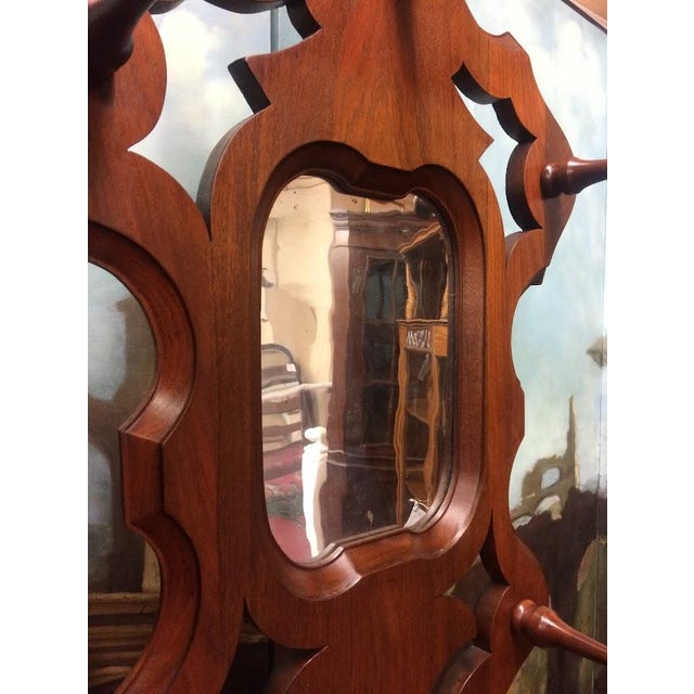 Wood Antique Hall Tree, Victorian Hat Rack With Umbrella Stand For Sale - Image 7 of 10