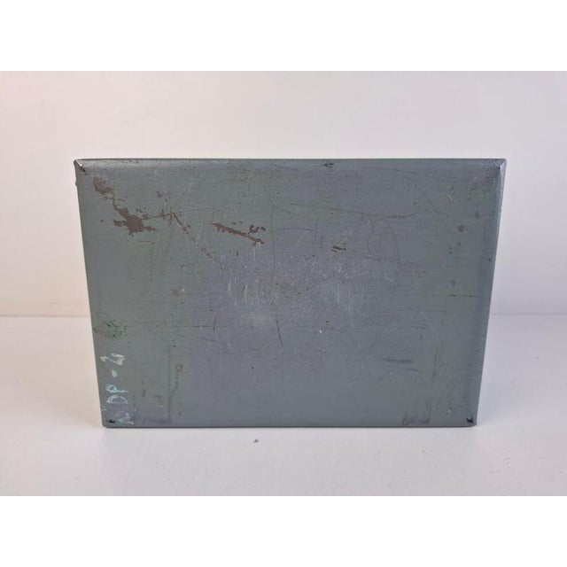 Gold Vintage Green Metal Cash Box by Drukocel, Czechoslovakia, 1970 For Sale - Image 8 of 18