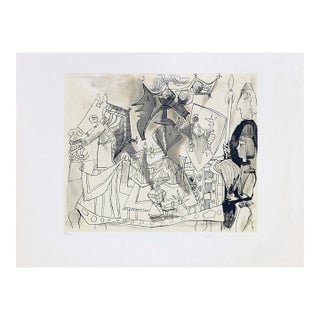 "Jeux De Pages" 1980s Pablo Picasso Estate Lithograph For Sale