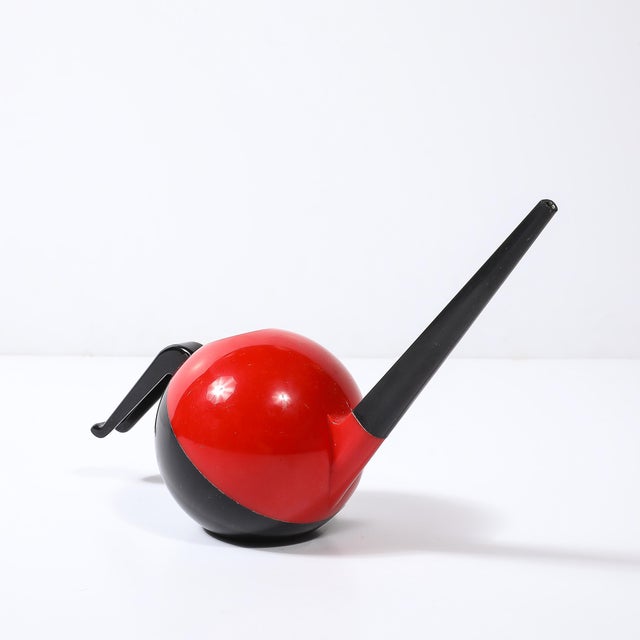 Mid-Century Modern Mid-Century Watering Can in Vermillion Red & Black Signed Quality Molding Co. For Sale - Image 3 of 12