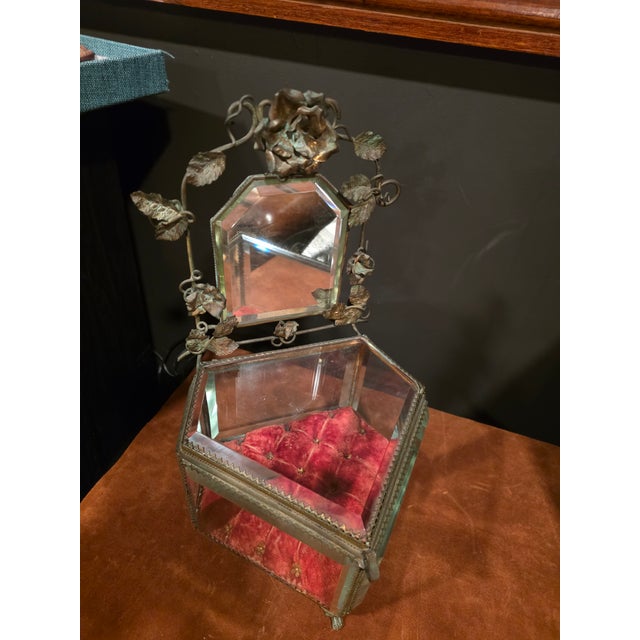 French French Jewelry Casket With Mirror For Sale - Image 3 of 11