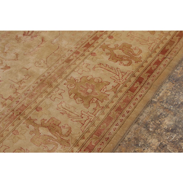 Classic Oushak Style Rug in Gold & Maroon Floral Pattern by Rug & Kilim For Sale In New York - Image 6 of 8
