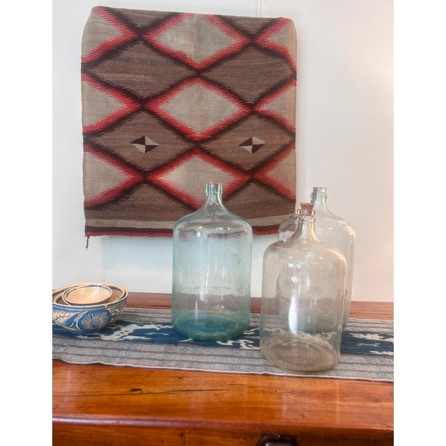 1930s Vintage Hand Blown Glass Demijohns- Set of 3 For Sale - Image 5 of 8