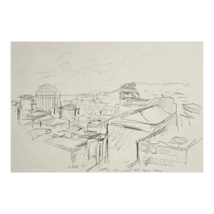 1959 Neil Meitzler Seattle Cityscape From Betty Bowen's House
