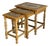 Oak Tile Top Nesting Tables Set of 3 Danish Mid-Century Modern Side Tables 1970s For Sale