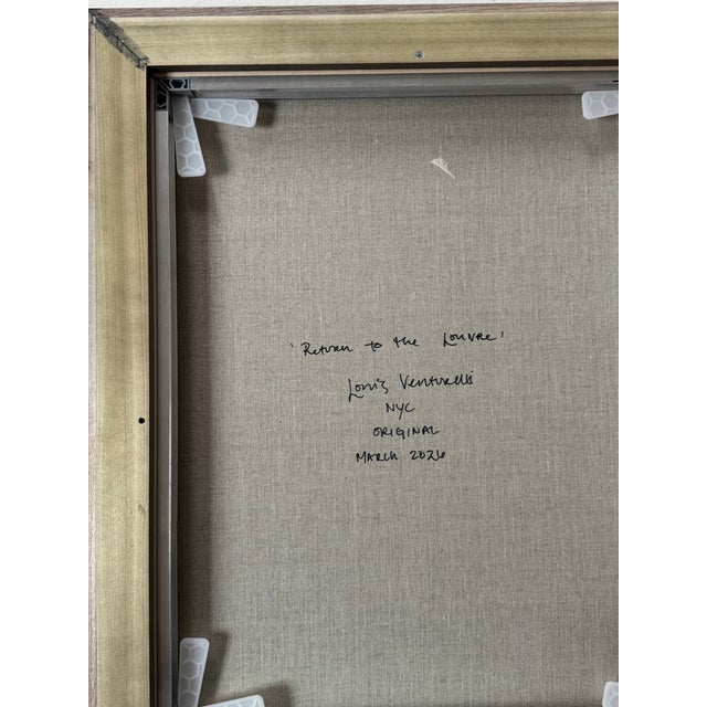 Bauhaus ‘Return to the Louvre’ Painting by Louis Venturelli For Sale - Image 3 of 3