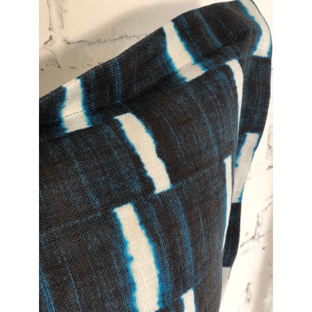 Navy Blue 24” Indigo Dyed Linen Pillows by Jim Thompson - a Pair For Sale - Image 8 of 10