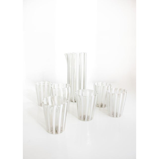 Modern Italian Murano Glasses and Pitcher by Mariana Iskra, 2004s, Set of 7 For Sale - Image 7 of 18