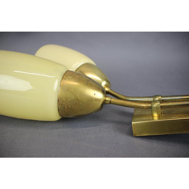 1960s Mid-Century Brass and Glass Wall Light from Kamenický Šenov, Czechoslovakia, 1960s For Sale - Image 5 of 13