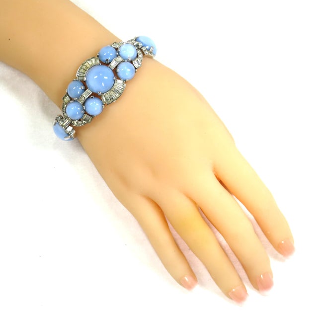 Art Deco Vintage Designer Boucher Art Deco Grand Parure 1940s, Set of 5 For Sale - Image 3 of 12