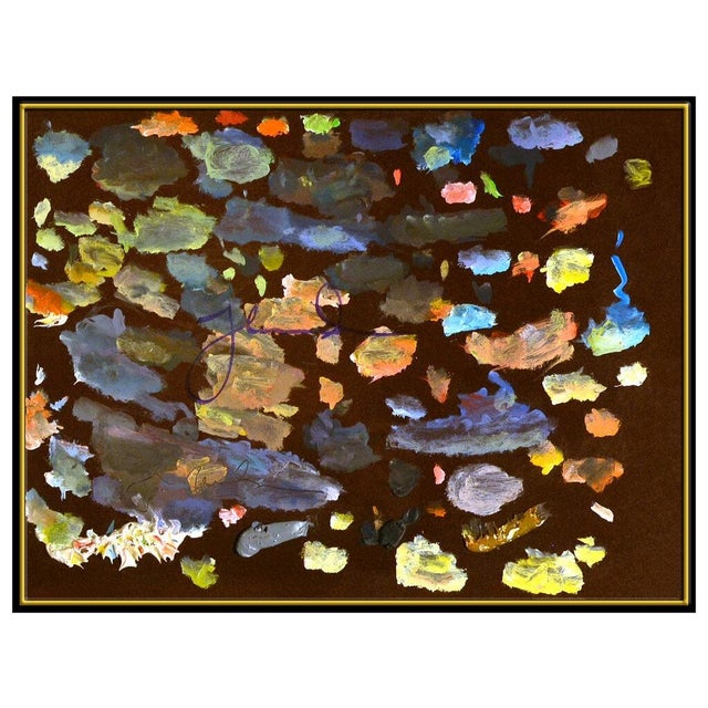 Abstract Late 20th Century Hand Painted Artist Palette, Thomas Kinkade For Sale - Image 3 of 6