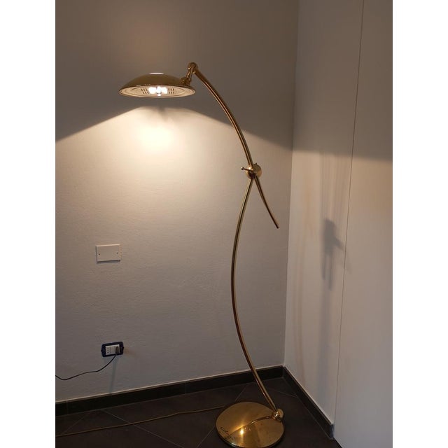 Brass Floor Lamp by Luigi Colani, Italy, 1970s For Sale - Image 13 of 17