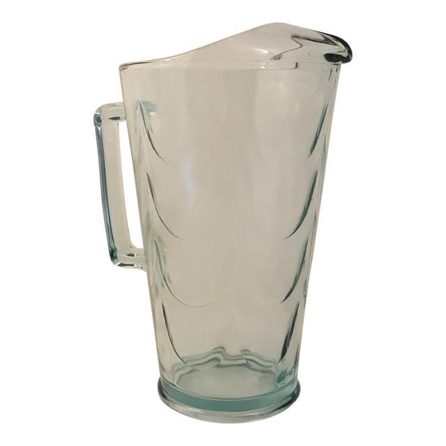 1960's Ice Blue Swag Pattern Glass Pitcher For Sale