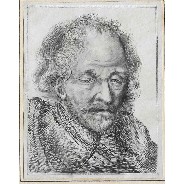 From a group of studies of Old Master drawings by the same hand and removed from that artist's portfolio many years ago. A...