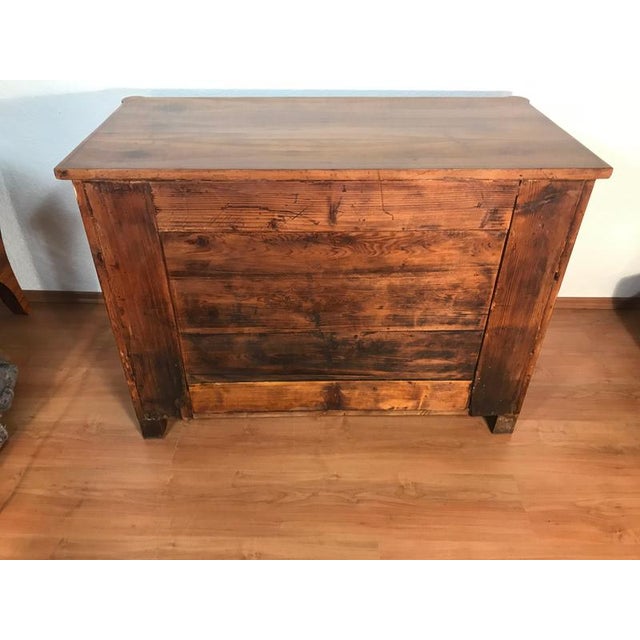 Brown Antique Biedermeier Cherrywood Chest of Drawers, 1820 For Sale - Image 8 of 13