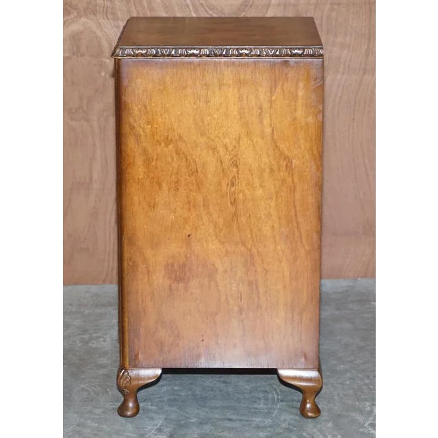 Vintage Burr & Walnut Bedside Cupboard, 1930s For Sale - Image 12 of 13