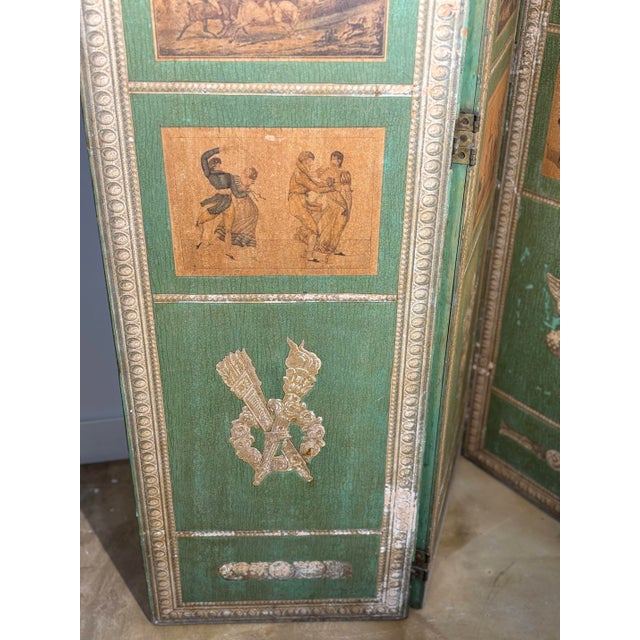 Directoire Arte Povera Style Screen in the style of Carle Vernet For Sale - Image 4 of 11
