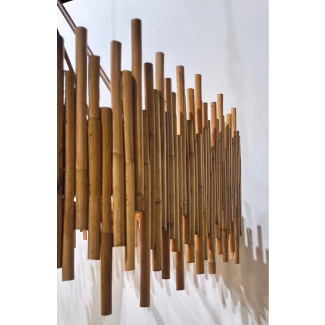 Currey & Company Currey & Company Organic Modern Rattan Teahouse Chandelier For Sale - Image 4 of 6